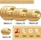 Gold Balloon Garland Kit – 18,12,10,5in Chrome Balloons with Tape & Ribbon for Parties